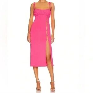 NBD Fleure Midi Dress in Pink